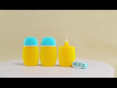 50 ml frasco de protetor solar vazio Loção elíptica frasco de plástico mate com logotipo personalizado