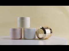 Jarros redondos de plástico de PP 50g recipientes cosméticos feitos sob medida com tampa de parafuso