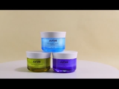 Impressão Manuseio Impressão UV 50 ml Jar de plástico acrílico de parede dupla para creme de esfregar o corpo