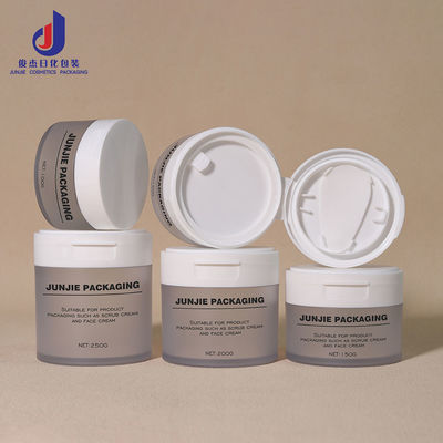 Botão de máscara de olhos vazia com pinça Eco-friendly 120ml 150g 250g Toner de casca redonda de algodão recipiente de almofada de plástico cosmético