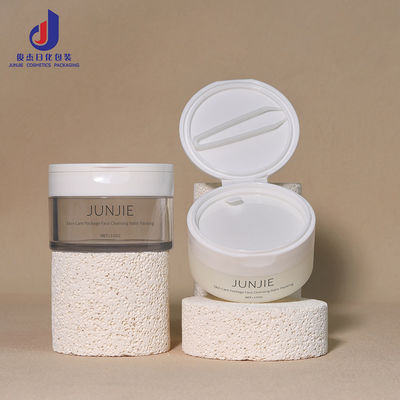 100g 50g recipiente cosmético recarregável com PET Flip Cap Clear Skincare Cream Makeup Butter Jar