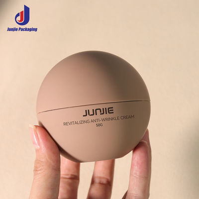Frasco cosmético redondo de plástico vazio personalizado de 50ml para cuidados com a pele de luxo, parede dupla AS, para manteiga corporal, embalagem de creme