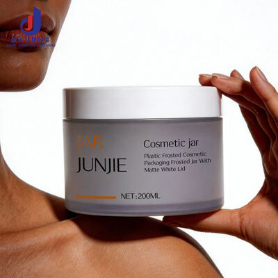 Embalagem de pote de plástico cosmético para creme facial, ocular, corporal e de pele ecológico 50g-250g, pote de creme cosmético de plástico fosco roxo, azul, rosa personalizado